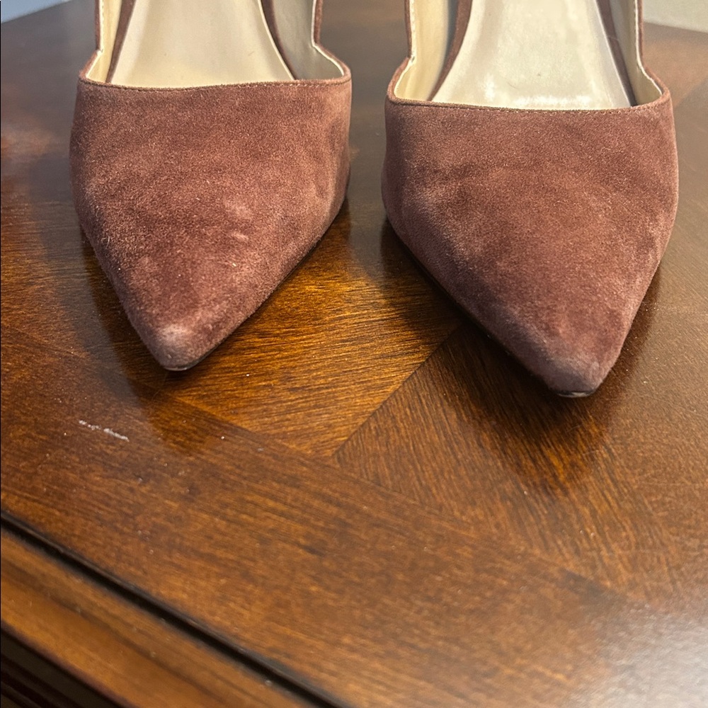 Ann Taylor Brown Suede Heels - Picture 8 of 12